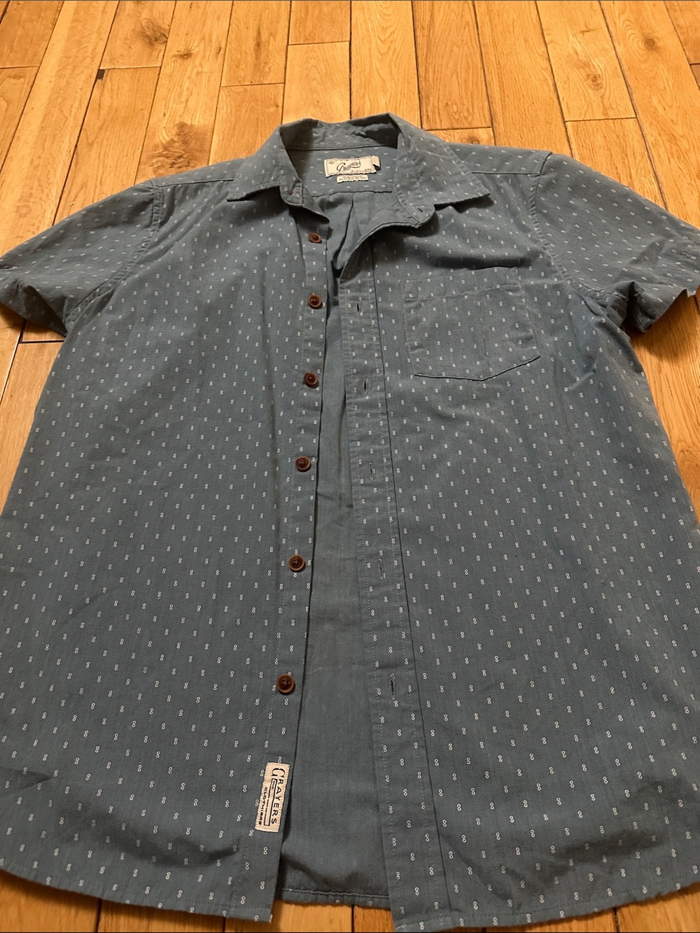 Grayers Dusty Blue Short-Sleeve Button-Down Shirt